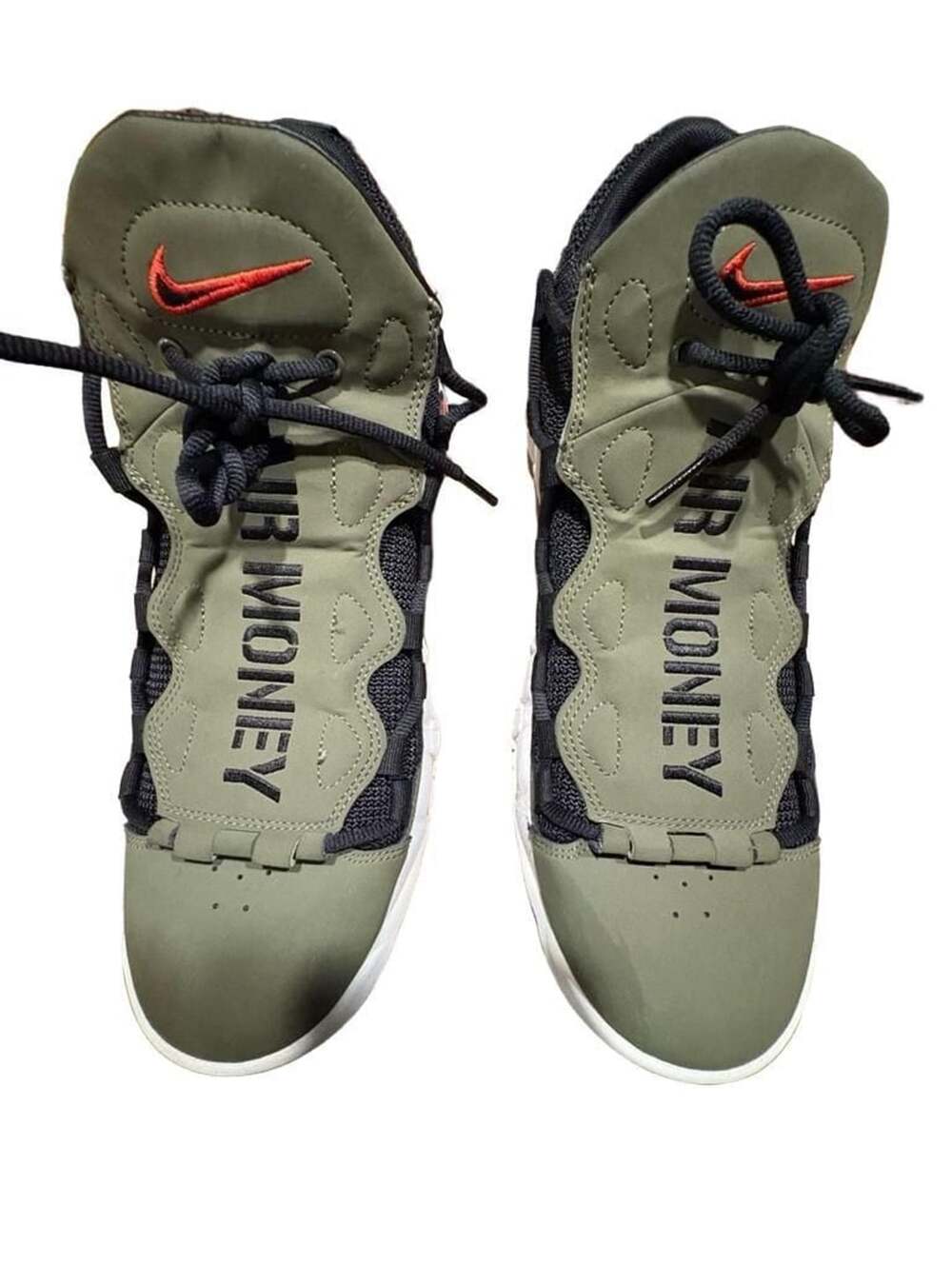 Nike Air More Money Olive Black AJ2998-200 Men's 10.5 Sneakers